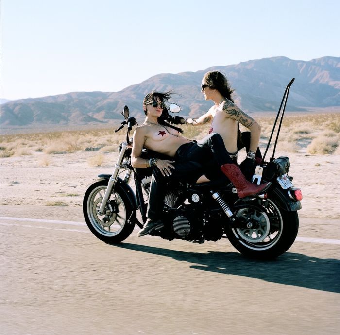 Girls on a motorcycle in Shubra el Heima