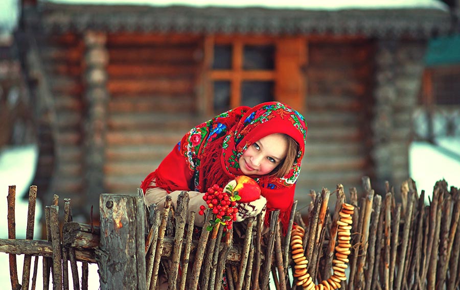 Sexy girl Women in Slavic costumes in Shubra el Heima