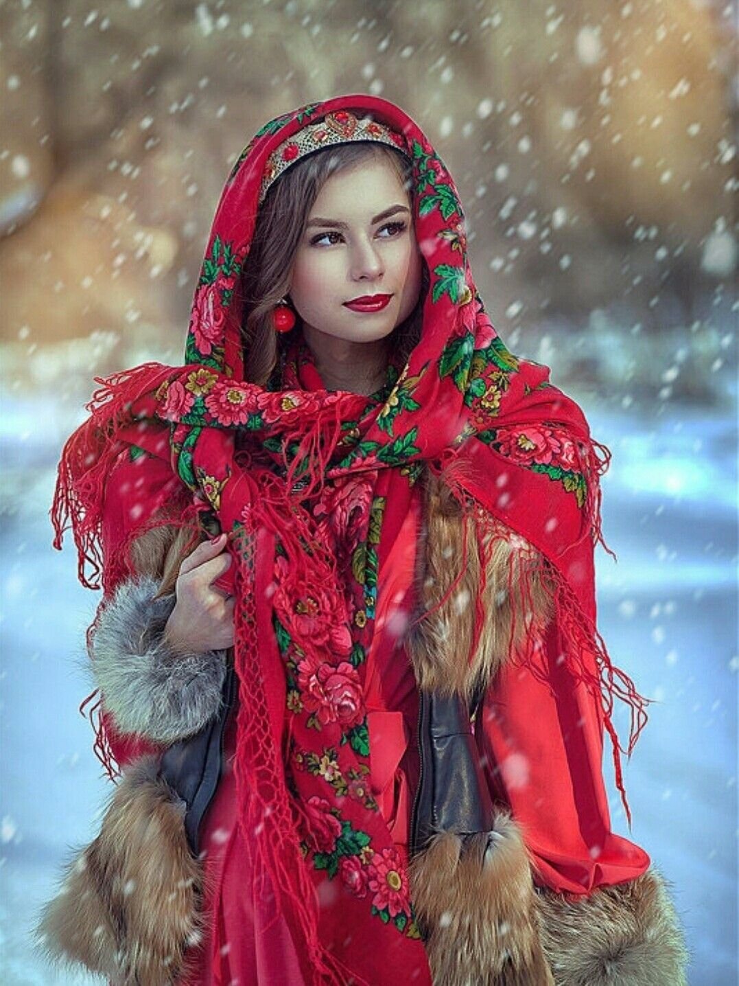 Beautiful girl Women in Slavic costumes in Shubra el Heima