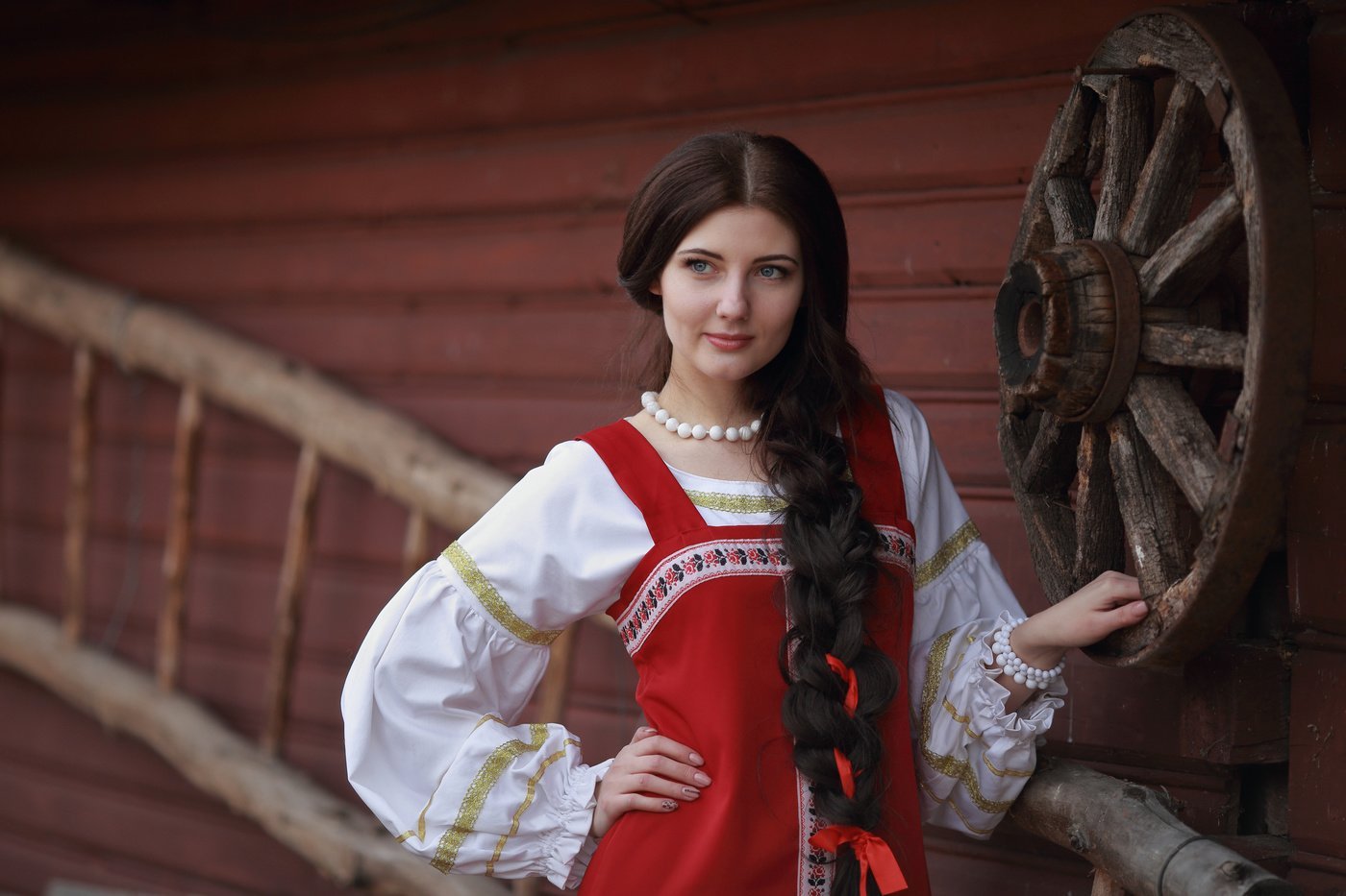 Girls in Slavic costumes in Shubra el Heima