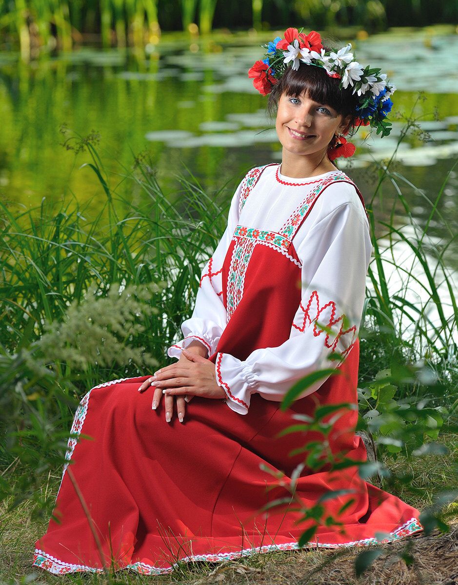 Beautiful girl Girls in Slavic costumes in Shubra el Heima